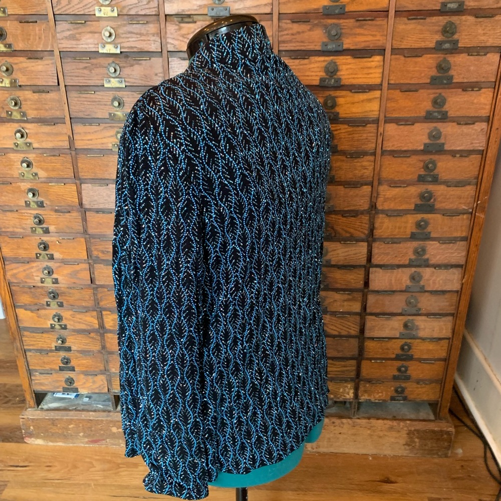 Onyx Nite Black and Blue Elegant Jacket